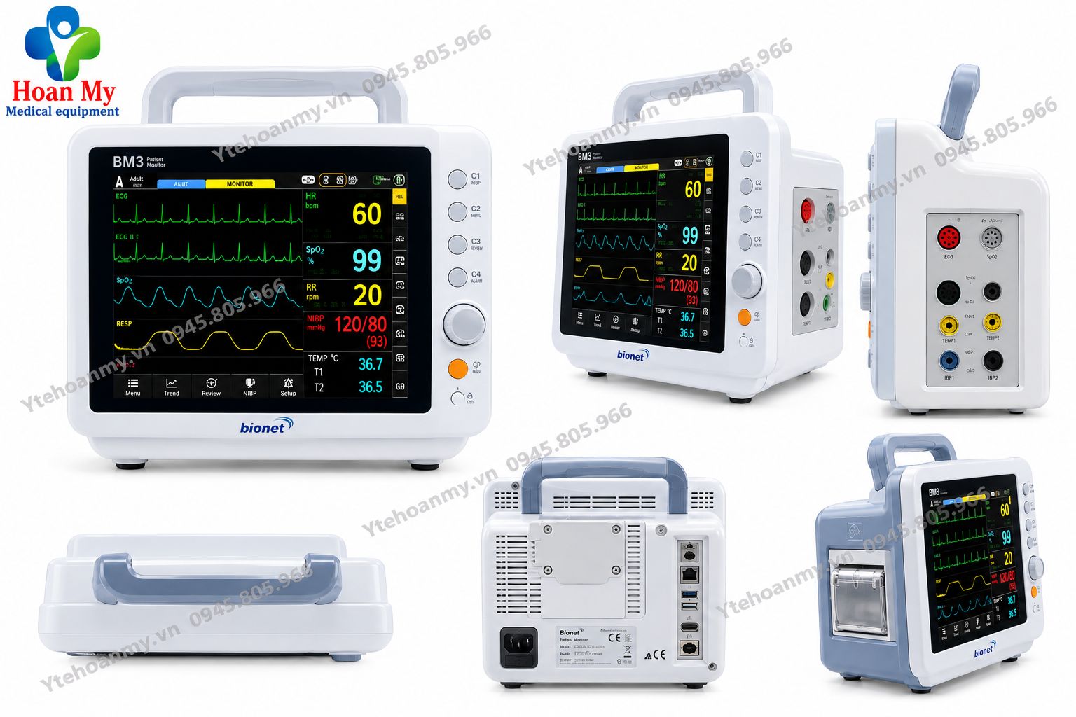 Monitor theo d&otilde;i bệnh nh&acirc;n Bionet BM3